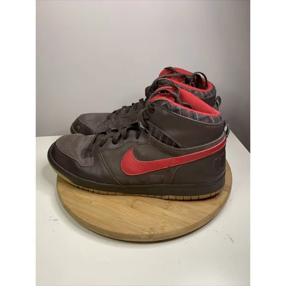 Nike Big Nike High Mens Size 15 Basketball Shoes Red Brown Sneakers 336608-200