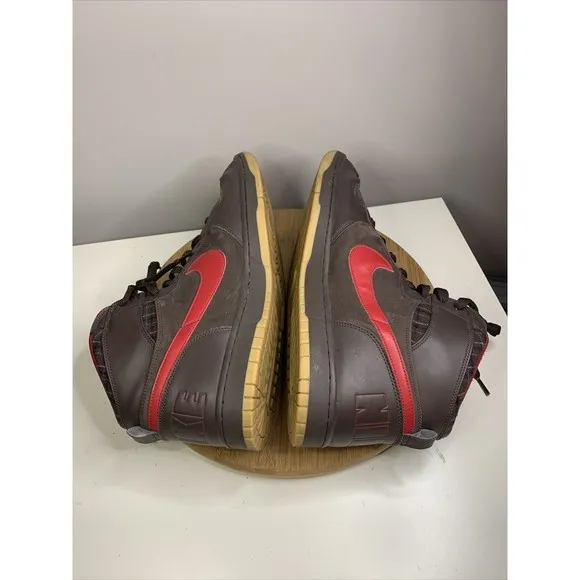 Nike Big Nike High Mens Size 15 Basketball Shoes Red Brown Sneakers 336608-200