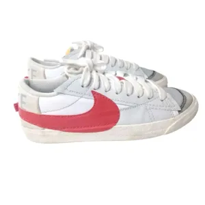 Nike Blazer Low 77 Jumbo White University Red Shoes Men's Size 10~DQ8769-100F