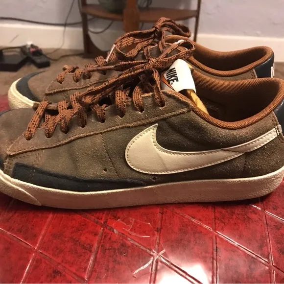 Nike Blazer Low '77 PRM Vintage Pecan Sail Off Noir DX4433 200 Men's Size 9