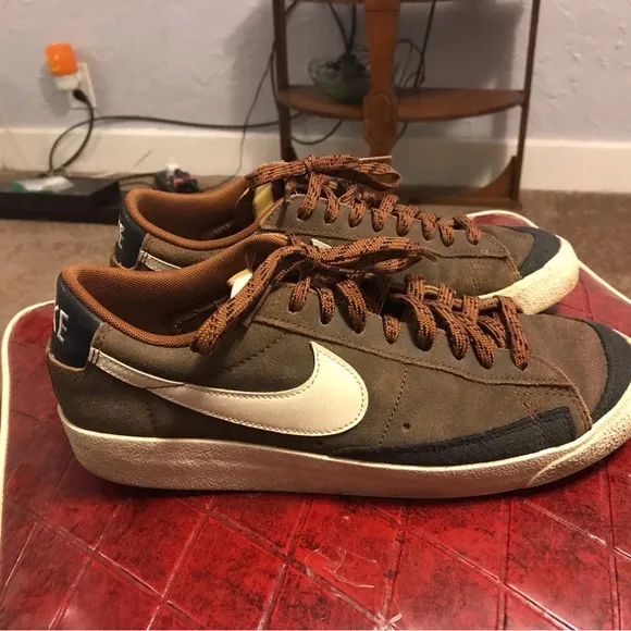 Nike Blazer Low '77 PRM Vintage Pecan Sail Off Noir DX4433 200 Men's Size 9