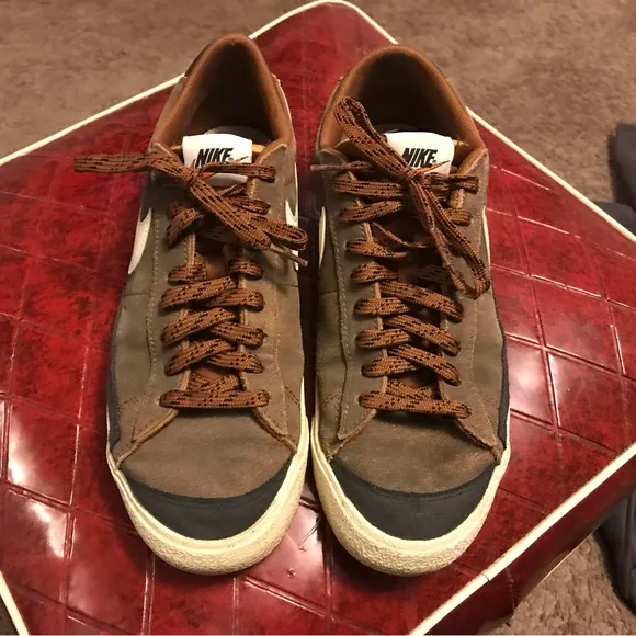 Nike Blazer Low '77 PRM Vintage Pecan Sail Off Noir DX4433 200 Men's Size 9