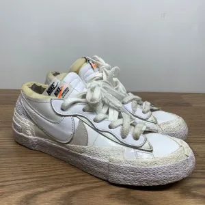 Nike Blazer Low Sacai Men's Size 6.5 US DM6443-100 Triple White Athletic Shoes