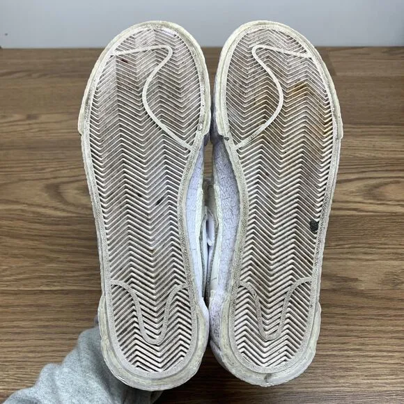 Nike Blazer Low Sacai Men's Size 6.5 US DM6443-100 Triple White Athletic Shoes