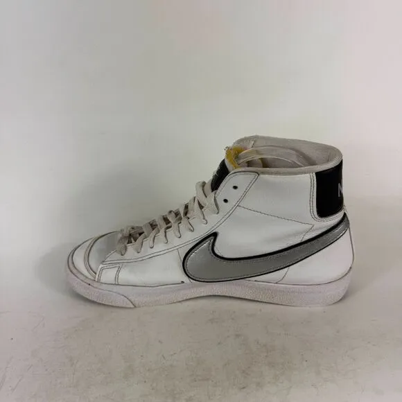 Nike Blazer Mid 77 Essential Snekaers Women's 10 Metallic Silver Running Shoes