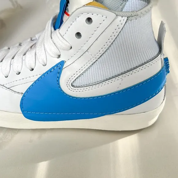 Nike Blazer Mid 77 Jumbo Shoes White University Blue Mens Sz 10 DD3111-103
