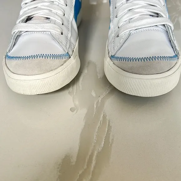 Nike Blazer Mid 77 Jumbo Shoes White University Blue Mens Sz 10 DD3111-103