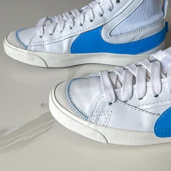 Nike Blazer Mid 77 Jumbo Shoes White University Blue Mens Sz 10 DD3111-103