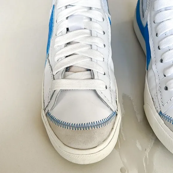 Nike Blazer Mid 77 Jumbo Shoes White University Blue Mens Sz 10 DD3111-103