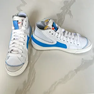 Nike Blazer Mid 77 Jumbo Shoes White University Blue Mens Sz 10 DD3111-103