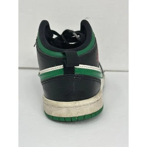 Nike Boys AIR JORDAN 1 MID Pine Green Sz 10C Basketball Shoes 640735-067