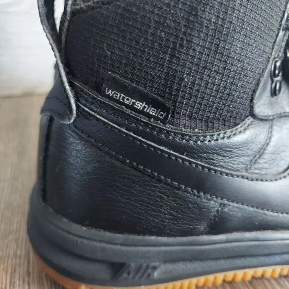 Nike Boys Black Lunar Force 1 Duckboot Shoes Size 6.5 Youth Lace Up High Top