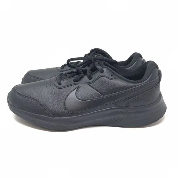 Nike Boys Varsity CN9146-001 All Black Running Shoes Sneakers Size 6.5Y Lace Up