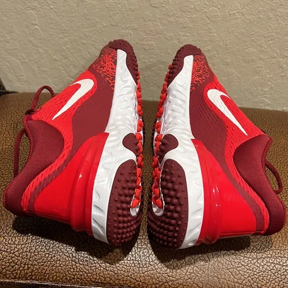 Nike Brand New Alpha Huarache Elite 4 Turf Red/Burgundy Men’s Baseball Shoes!