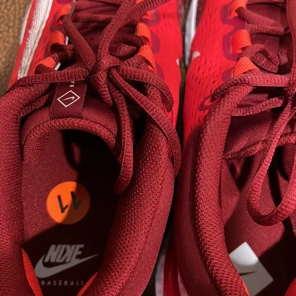 Nike Brand New Alpha Huarache Elite 4 Turf Red/Burgundy Men’s Baseball Shoes!