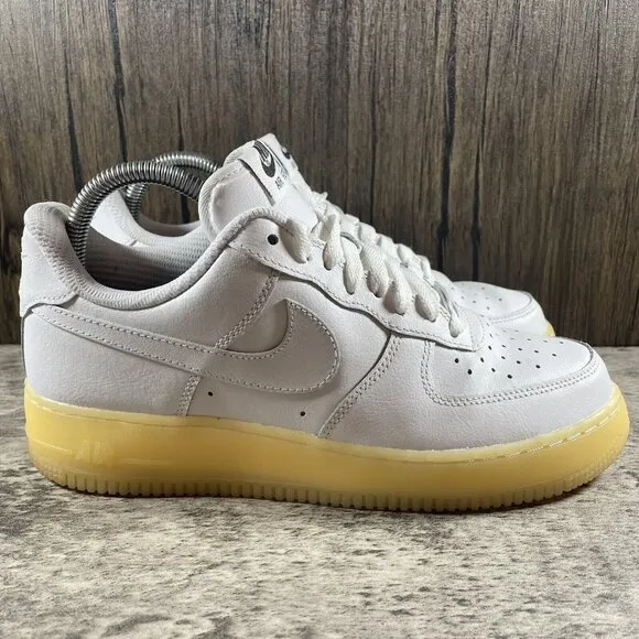 Nike By You ID Air Force One AF1 Womens Size 8.5 White Gum Low Top Shoes