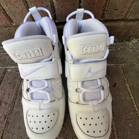 Nike CB 34 Basketball Shoes Godzilla Triple White Size 9 men's