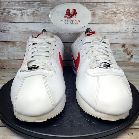 Nike Cortez Men's Size 10 Basic Leather 2019 White Red Forrest Gump Shoes