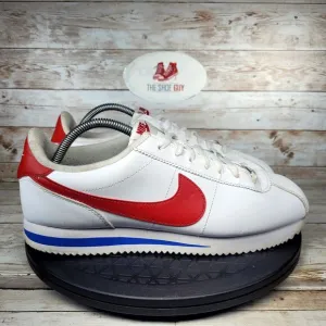 Nike Cortez Men's Size 10 Basic Leather 2019 White Red Forrest Gump Shoes