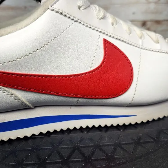 Nike Cortez Men's Size 10 Basic Leather 2019 White Red Forrest Gump Shoes