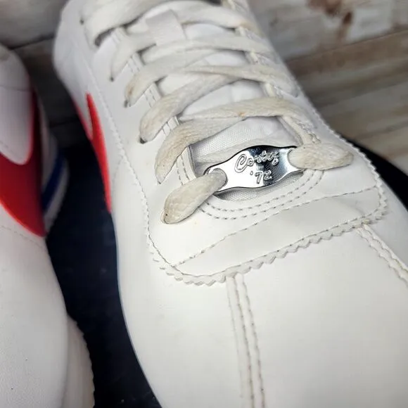 Nike Cortez Men's Size 10 Basic Leather 2019 White Red Forrest Gump Shoes