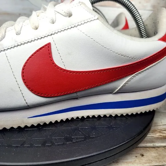 Nike Cortez Men's Size 10 Basic Leather 2019 White Red Forrest Gump Shoes
