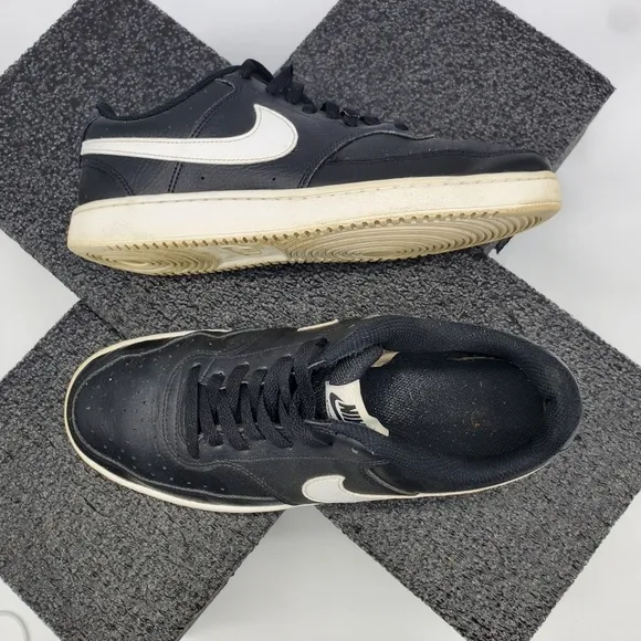 Nike Court Vision Men’s Low Top Black White CD5463-001 Size 8 Shoes