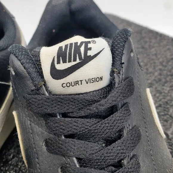 Nike Court Vision Men’s Low Top Black White CD5463-001 Size 8 Shoes