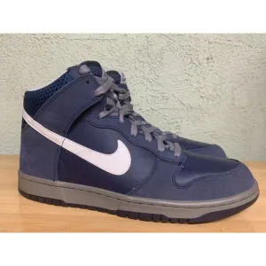 Nike Dunk High Mens Size 10.5 Shoes Midnight Navy Blue White 2010 Yankees Dunks