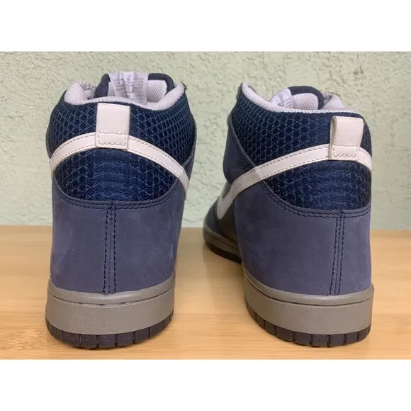 Nike Dunk High Mens Size 10.5 Shoes Midnight Navy Blue White 2010 Yankees Dunks