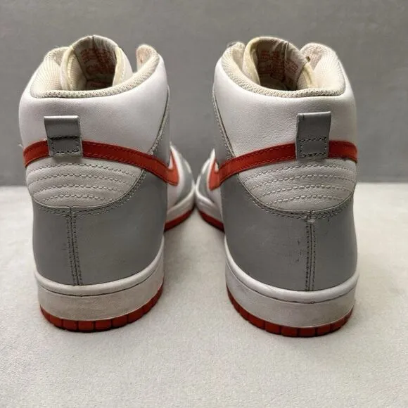 Nike Dunk High Mens Size 10.5 Shoes Metallic Silver Varsity Red White 2007