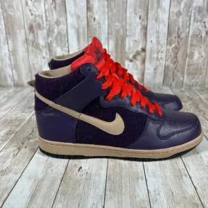 Nike Dunk High Premium Navy‎ Blue Red Sneakers Athletic Basketball Shoes Size 8