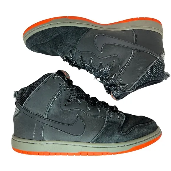 Nike Dunk High PRM Premium Shield Sneakers Shoes Black 684805-001 Mens Size 9