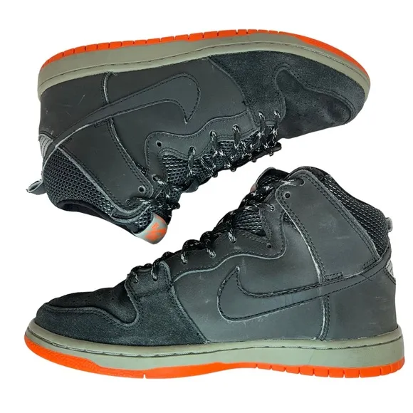 Nike Dunk High PRM Premium Shield Sneakers Shoes Black 684805-001 Mens Size 9