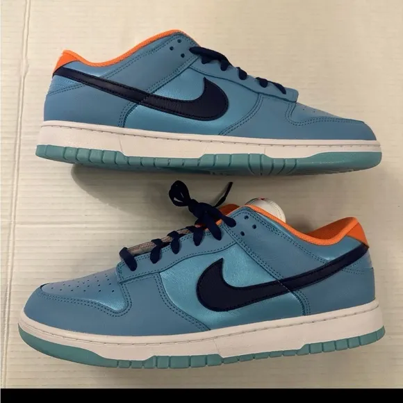 Nike Dunk Low Baltic Blue Total Orange Mens Shoes New