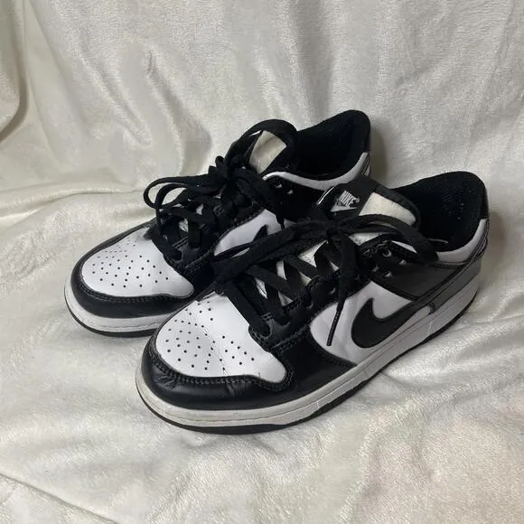 Nike Dunk Low Black and White (Panda) Sneakers Size 6.5