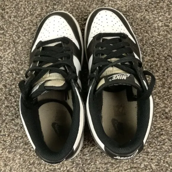 Nike Dunk Low GS Panda Black/White Shoes-Size 4.5Y- CW1590 100
