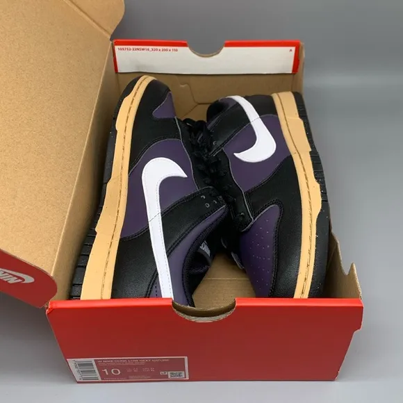 Nike Dunk Low Next Nature Purple Black Shoes DD1873-500 Women's Sz 10 NEW!