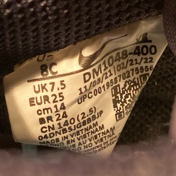 Nike Dunk Low Obsidian Graffiti Size 8c toddler shoes CLEAN