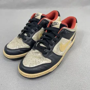 Nike Dunk Low Premium Shoes Womens 8.5 Black Linen Terra Cott Sneaker 313600-021