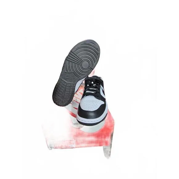 Nike Dunk Low Retro Black &amp; White Sneakers, Size 7Y
