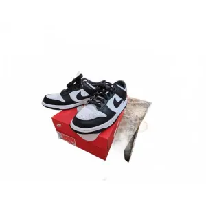 Nike Dunk Low Retro Black &amp; White Sneakers, Size 7Y