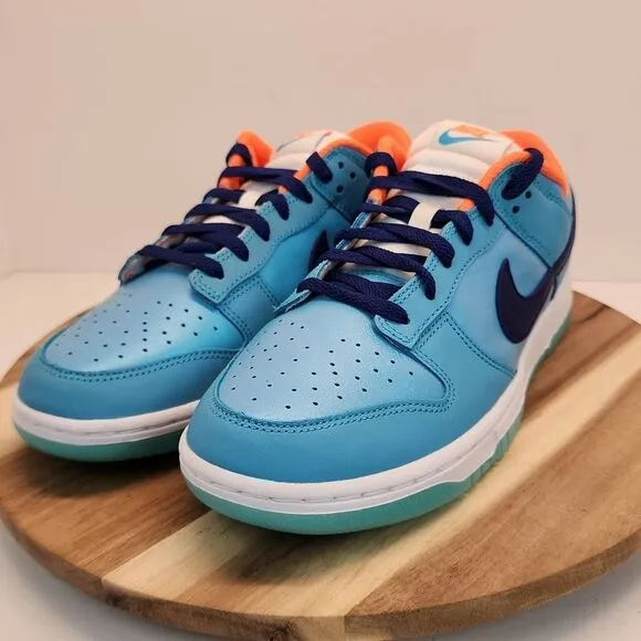 Nike Dunk Low SE &quot;Baltic Blue/Deep Royal Blue/Total Orange&quot; Men's Shoe Size 8.5