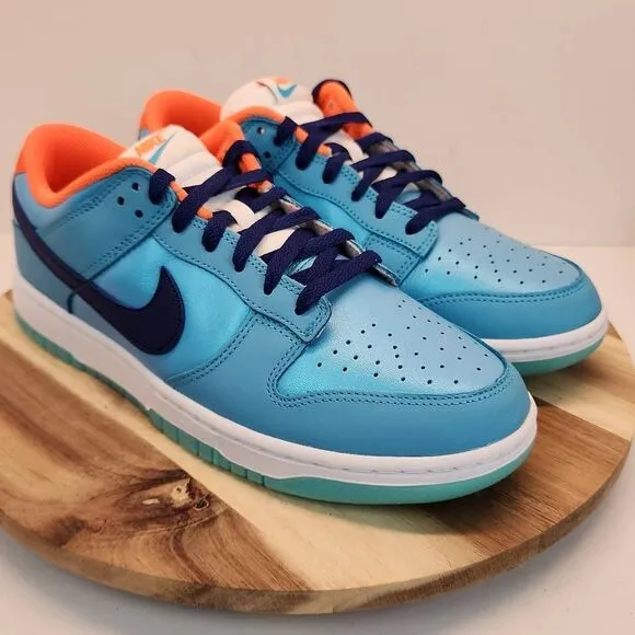 Nike Dunk Low SE &quot;Baltic Blue/Deep Royal Blue/Total Orange&quot; Men's Shoe Size 8.5