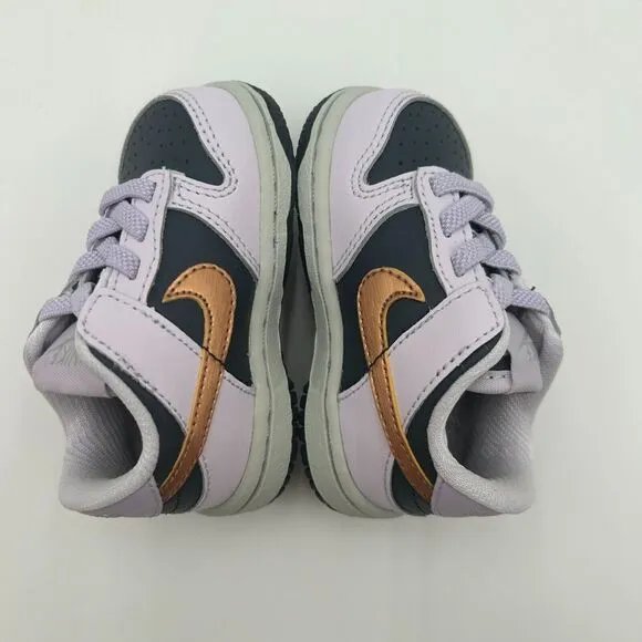 Nike Dunk Low SE Copper Swoosh Toddler Shoes Size 4C