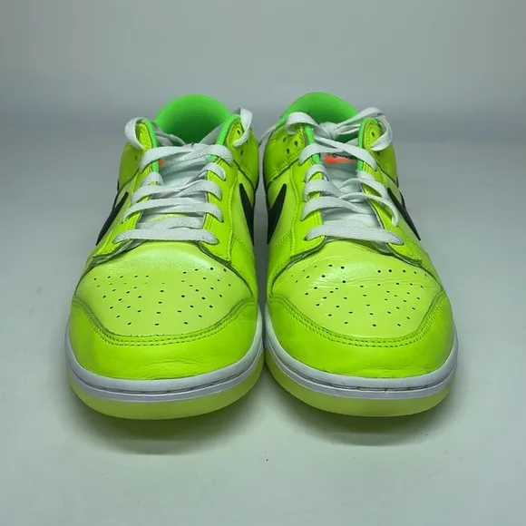 Nike Dunk Low SE Shoes Splash Volt Green FJ4610-702 GLOW IN DARK size 10.5 USED