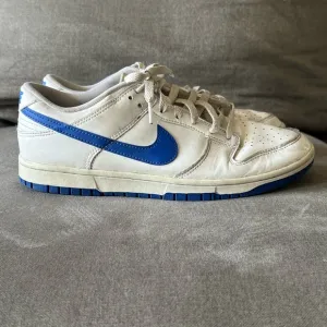 Nike Dunk Low Top Men 8.5 Sneakers White Royal Blue Swoosh Shoes DV0831-104