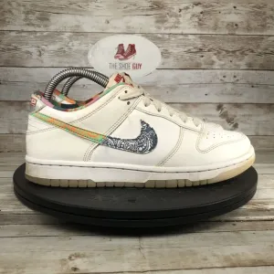 Nike Dunk Youth 6Y Low Top Paisley White Blue Athletic Shoes