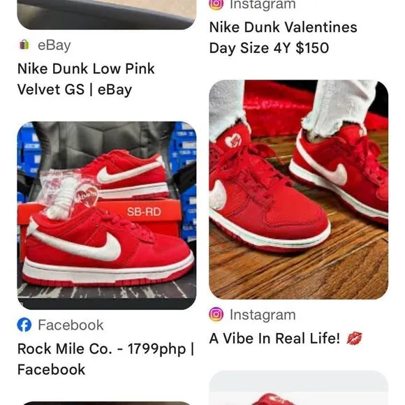 Nike Dunk Valentine’s Day Low Shoes Boys Size: 3Y