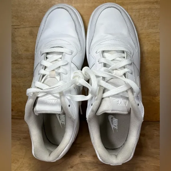 Nike Ebernon Low Mens Size 10.5 Basketball Shoes Sneakers White AQ1775-100